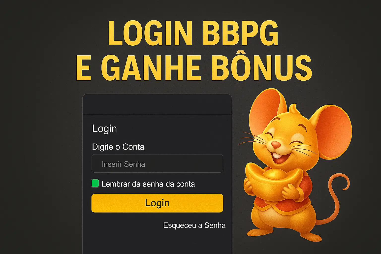 Criar uma nova Conta no plataforma BBPG